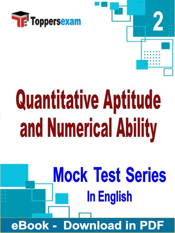 Quantitative Aptitude and Numerical Ability PDF Book In English - Question Paper