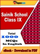 Sainik School Class IX Exam PDF Book In English - MCQ / Objective Questions