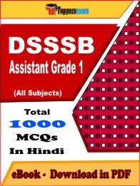 DSSSB Assistant Grade 1 PDF Book In Hindi - MCQ / Objective Questions