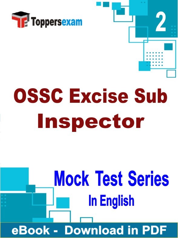 OSSC Excise Sub Inspector PDF Book In English - Question Paper