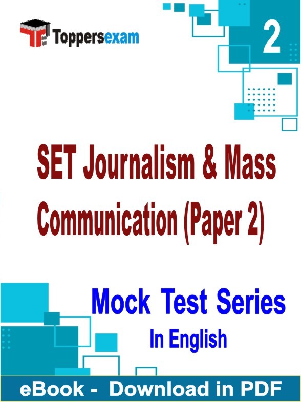 SET Exam Journalism & Mass Communication (Paper 2) PDF Book In English - Question Paper