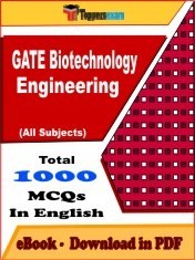 GATE Biotechnology Engineering Exam PDF Book In English - MCQ / Objective Questions