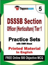 DSSSB Section Officer (Horticulture) Tier 1 Book in English - Mock Test / Practice Set