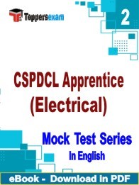 CSPDCL Apprentice PDF Book In English - Question Paper