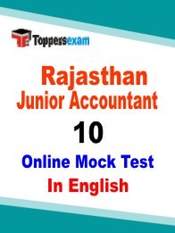 Rajasthan Junior Accountant Test Series