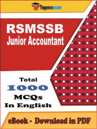 RSMSSB Junior Accountant PDF Book In English - MCQ / Objective Questions