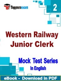 Western Railway Junior Clerk PDF Book In English - Question Paper