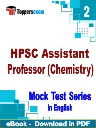 HPSC Assistant Professor (Chemistry) PDF Book In English - Question Paper