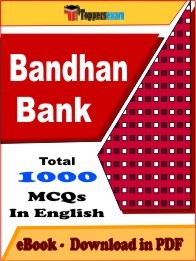 Bandhan Bank Clerk Exam PDF Book In English - MCQ / Objective Questions