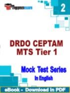 DRDO CEPTAM MTS Tier 1 PDF Book In English - Question Paper