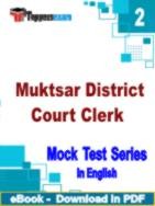 Muktsar District Court Clerk PDF Book In English - Question Paper