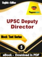UPSC Deputy Director  PDF Book In English - Practice Set