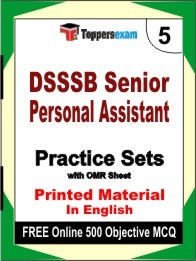 DSSSB Senior Personal Assistant Book in English - Mock Test / Practice Set