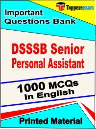 DSSSB Senior Personal Assistant Book in English - Objective MCQ