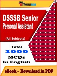 DSSSB Senior Personal Assistant PDF Book In English - MCQ / Objective Questions