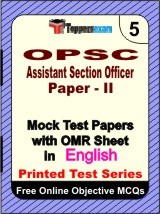 OPSC Assistant Section Officer Paper 2 Test Book in English - Mock Test / Practice Set