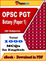 OPSC PGT Botany Paper 1 PDF Book In English - MCQ / Objective Questions