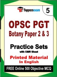 OPSC PGT Botany Paper 2 & 3 Book in English - Mock Test / Practice Set