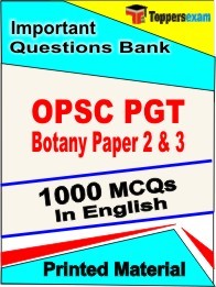 OPSC PGT Botany Paper 2 & 3 Book in English - Objective MCQ