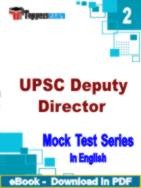 UPSC Deputy Director PDF Book In English - Question Paper