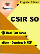 CSIR SO PDF Book In English - Mock Test/Practice Set