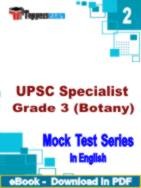 UPSC Specialist Grade 3 (Botany) PDF Book In English - Question Paper
