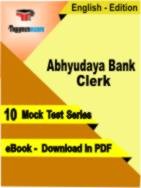 Abhyudaya Bank Clerk PDF Book In English - Mock Test/Practice Set