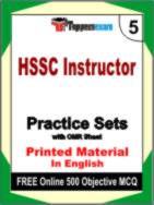 HSSC Instructor Test Book in English - Mock Test / Practice Set