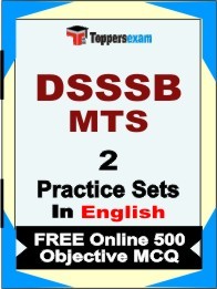 DSSSB MTS Test Book in English - Question Paper / Practice Set