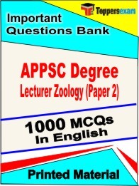 APPSC Degree Lecturer Zoology Paper 2 Book in English - Objective MCQ