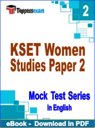 KSET Women Studies Paper 2 PDF Book In English - Question Paper