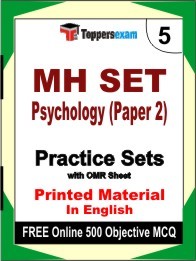 MH SET Psychology Paper 2 Book in English - Mock Test / Practice Set