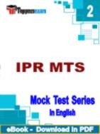 IPR MTS PDF Book In English - Question Paper