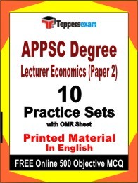 APPSC Degree Lecturer Economics Paper 2 Book in English - Practice Set