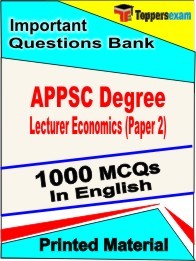 APPSC Degree Lecturer Economics Paper 2 Book in English - Objective MCQ