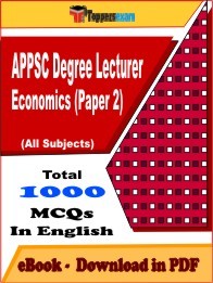 APPSC Degree Lecturer Economics Paper 2 PDF Book In English - MCQ / Objective Questions