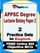 APPSC Degree Lecturer Botany Paper 2 Book in English - Question Paper / Practice Set