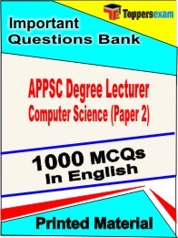 APPSC Degree Lecturer Computer Science Paper 2 Book in English - Objective MCQ