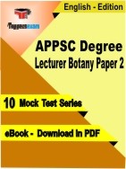 APPSC Degree Lecturer Botany Paper 2 PDF Book In English - Mock Test/Practice Set