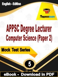 APPSC Degree Lecturer Computer Science Paper 2 PDF Book In English - Practice Set