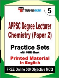 APPSC Degree Lecturer Chemistry Paper 2 Book in English - Mock Test / Practice Set