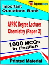 APPSC Degree Lecturer Chemistry Paper 2 Book in English - Objective MCQ