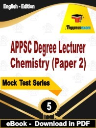 APPSC Degree Lecturer Chemistry Paper 2 PDF Book In English - Practice Set