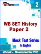 WB SET History Paper 2 Test PDF Book In English - Question Paper