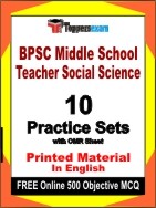 BPSC Middle School Teacher Social Science Book in English - Practice Set