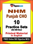 NHM Punjab CHO Book in English - Practice Set