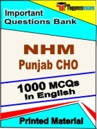 NHM Punjab CHO Book in English - Objective MCQ