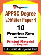APPSC Degree Lecturer Paper 1 Book in English - Practice Set