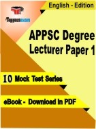 APPSC Degree Lecturer Paper 1 PDF Book In English - Mock Test/Practice Set