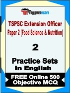 TSPSC Extension Officer Paper 2 (Food Science & Nutrition) Book in English - Question Paper / Practice Set